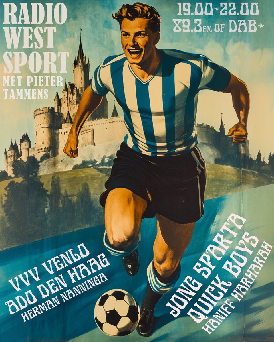 📻 Vanaf 19.00 uur op Radio West!
👑 De kampioenswedstrijd van Quick Boys op het Kasteel in Rotterdam. 
🔰 Wordt ADO Den Haag nog derde in de competitie?

Mis niets! Via 89.3 fm of DAB+
#jspqui #vvvado