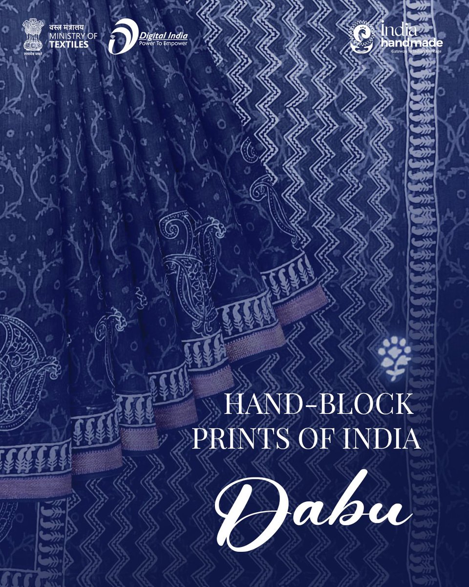 Indiahandmade_'s tweet image. Dabu Print – A centuries-old mud-resist technique from Rajasthan, celebrated for its earthy tones, natural dyes and motifs inspired by flora, fauna and ethnic traditions.

🛍️ Shop Dabu print textiles now at indiahandmade.com.

#gitag #dabuprint #blockprints #printsofindia