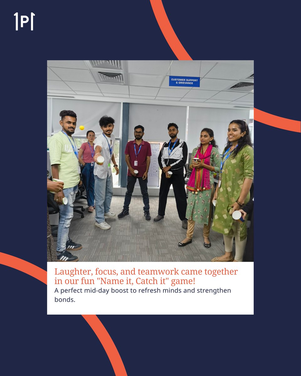 #FunFriday vibes at 1Point1! ⚡️

Quick reflexes, big laughs &amp; team spirit soared during our “Name it, Catch it” game!
Work hard, play harder — that’s how we bond! 🙌

#FunAtWork #TeamBonding #1Point1Culture #CatchTheFun #WorkplaceVibes