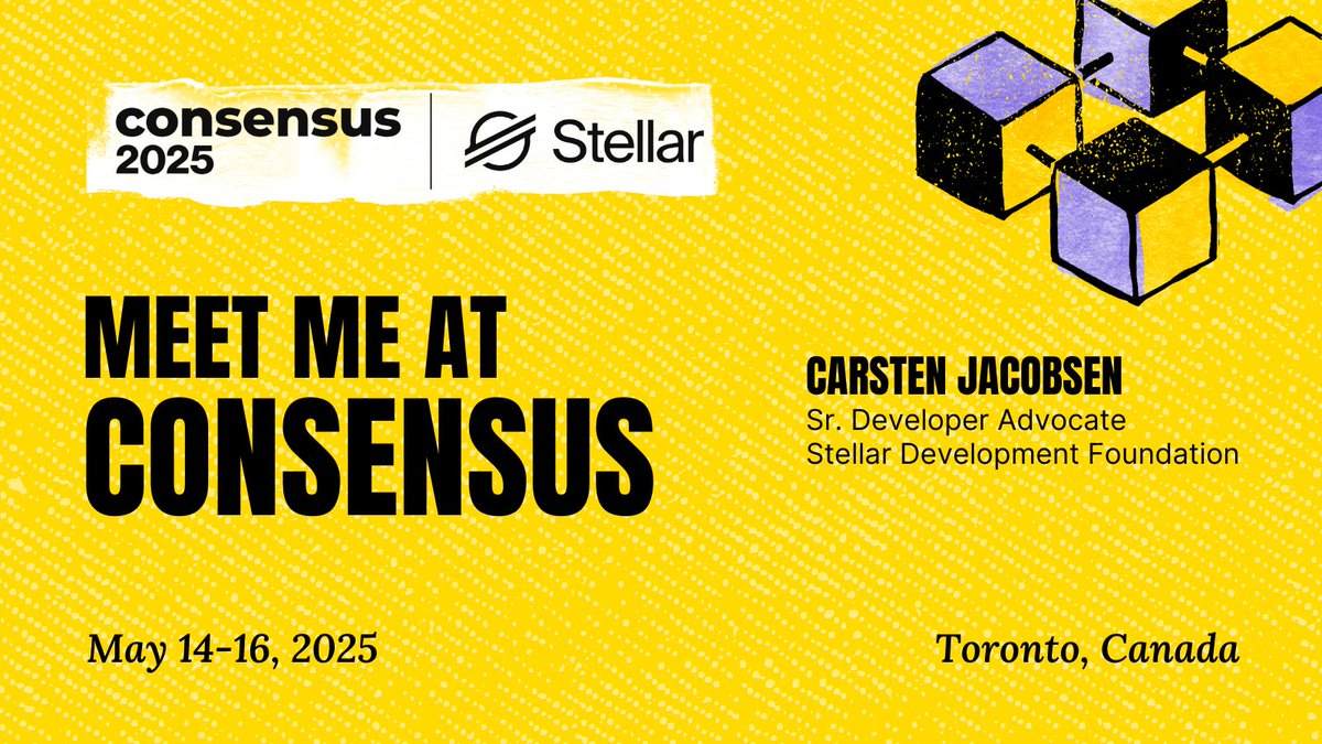 CarstenJacobsen's tweet photo. Meet me at Consensus, I would love to connect IRL with devs from the community! https://t.co/1FofJy3Z8b