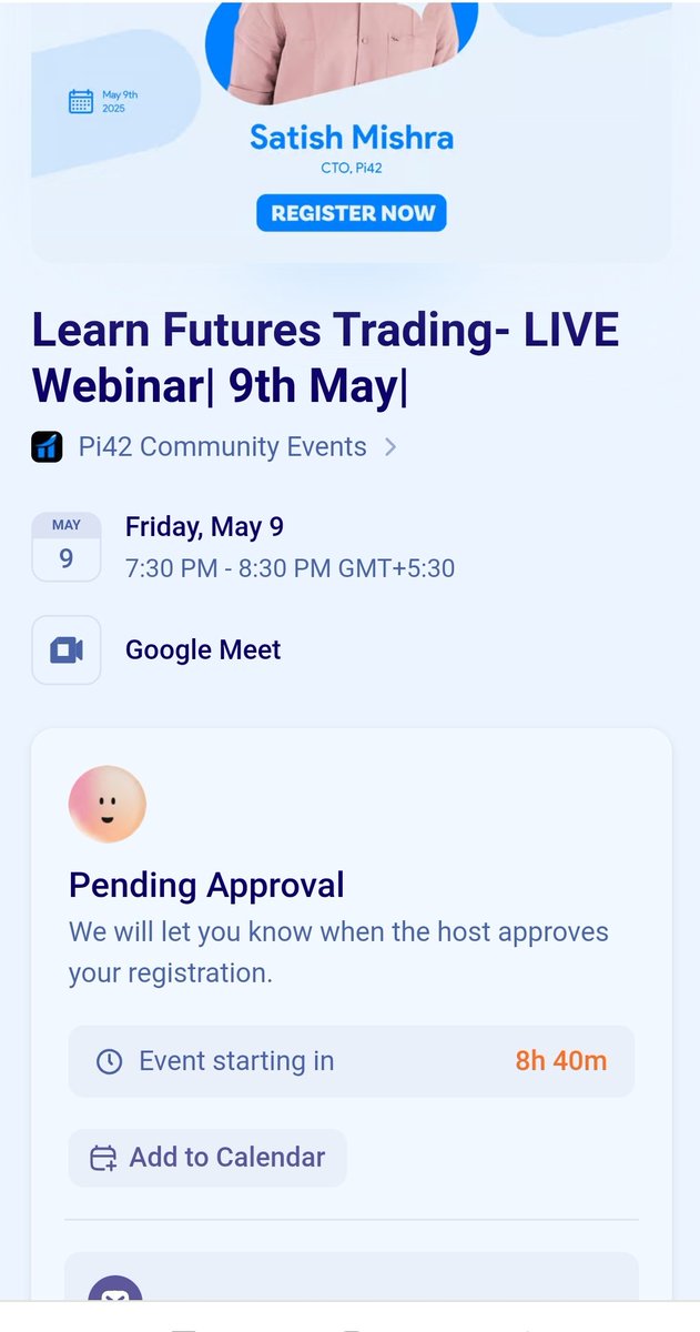 pragyaa26's tweet photo. Thanks for this amazing opportunity @Pi42Exchange 🤩🎊

#IndiaTradesFutures

#IndiaTradesFutures 
#webinar #Pi42 #crypto #Learnfutures https://t.co/KF4SvPKISb