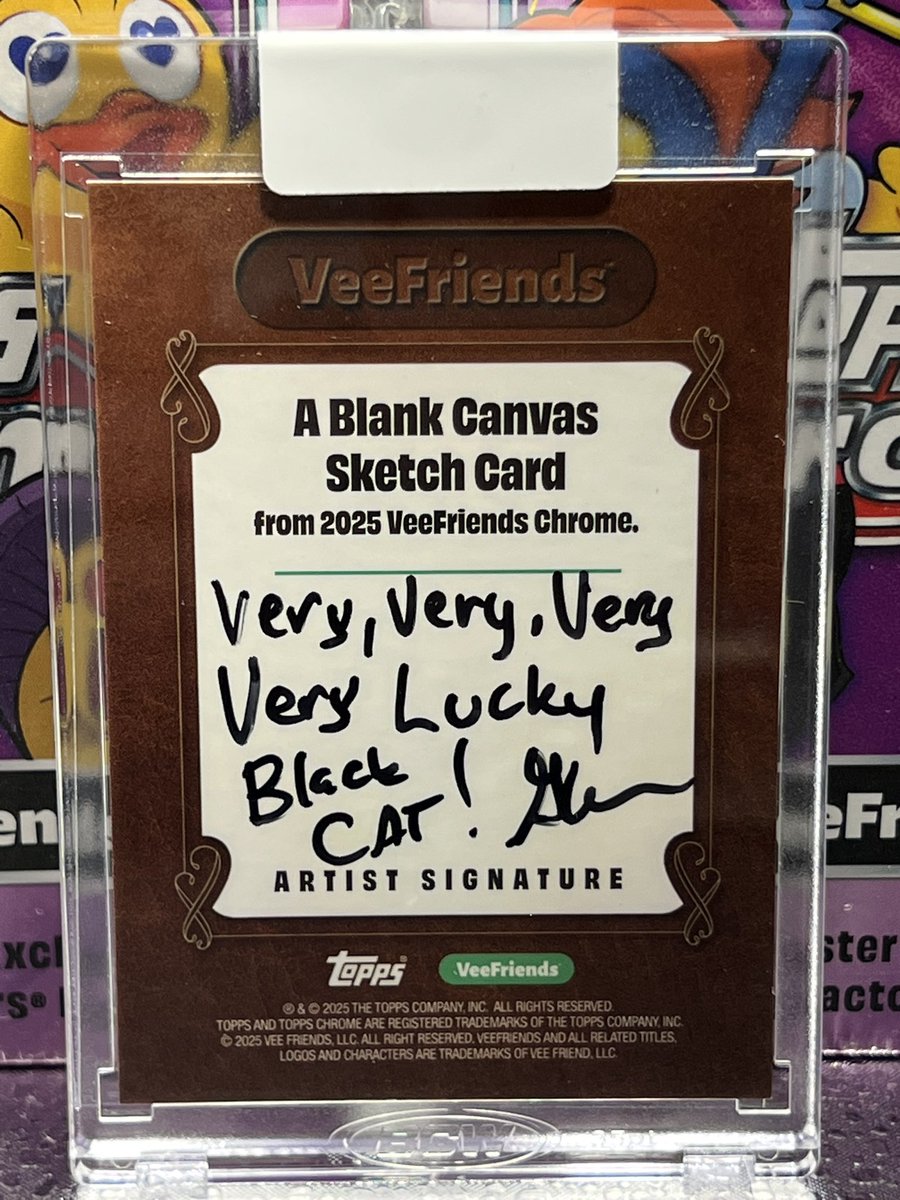 Very, Very, Very, Very Lucky Black Cat
Blank Canvas 1/1 <a href="/garyvee/">Gary Vaynerchuk</a> Sketch Card
pulled tonight in MBB Marketplace!
<a href="/VeeFriendsCards/">VeeFriends Cards</a> <a href="/VeeCardsTrack/">VeeFriends Cards 1/1 Tracker</a> 
<a href="/veefriends/">VeeFriends</a> <a href="/tySchmitt5/">tyler</a> <a href="/Topps/">Topps</a> 

Thanks to everyone who supported tonight’s event and our growing community Midwestboxbreaks.net