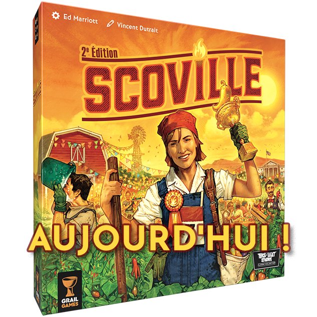 🌶️Avis à tous les fans de piments: la version française de Scoville 2nd edition sera disponible ce vendredi 9 mai !

Dans Scoville, cultivez les piments les plus forts, vendez-les aux enchères, et concoctez des recettes détonnantes ! Ce jeu d'enchères original vient avec des