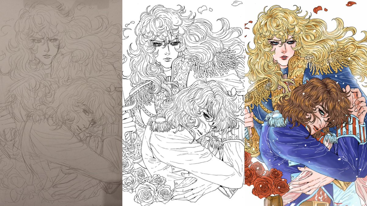 Thank you for your appreciation of my latest illustrations. I draw almost all of my artworks with "mixed tools", such as: pencil sketches on paper, line art with drawing pens, then scan, and color them in digital media.