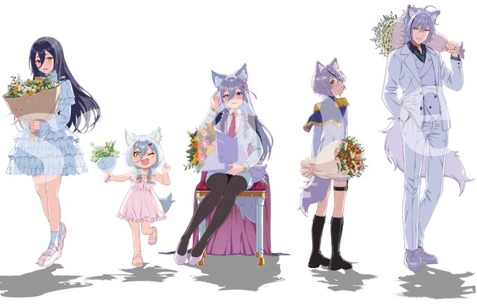 📢#ろのみや活動4周年おめ 販売中!

折り返しにきたぞー‼️買ってない人、急いで買うようにね☺️
現在4周年記念グッズを販売中です!
画像はふぁみり〜の立ち絵✌️

【受注販売期間】
5月1日20時00分～5月15日23時59分

販売URL🐺
https://t.co/FeWaV7GJqH 