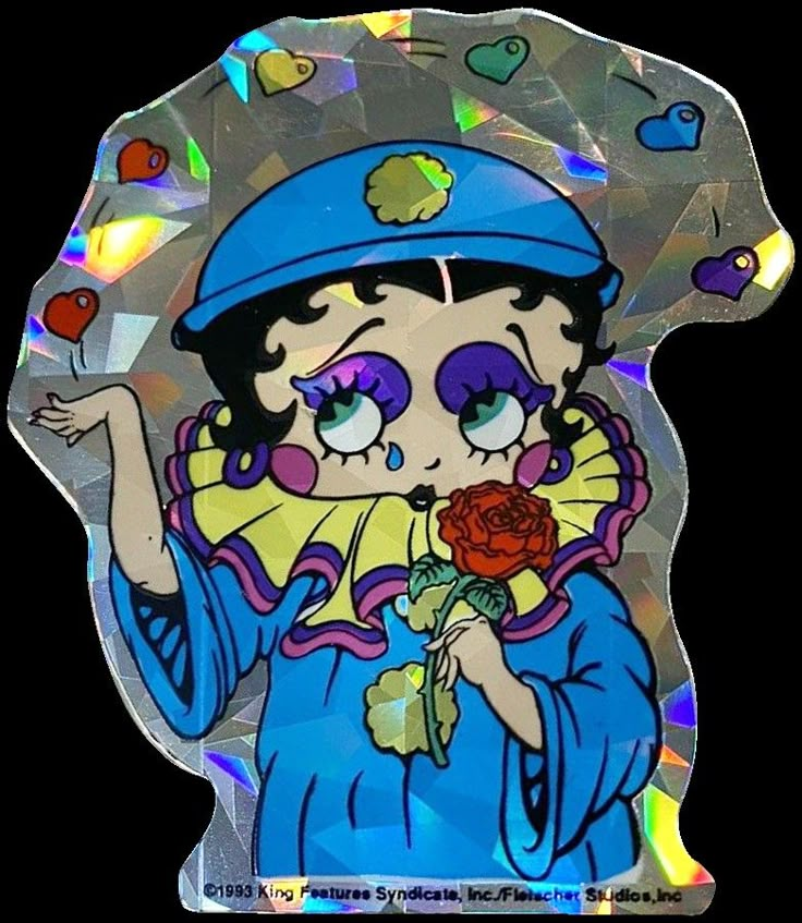 heartmorgue's tweet photo. Pierrot Betty Boop 90s stickers https://t.co/5Wir3NdEL7