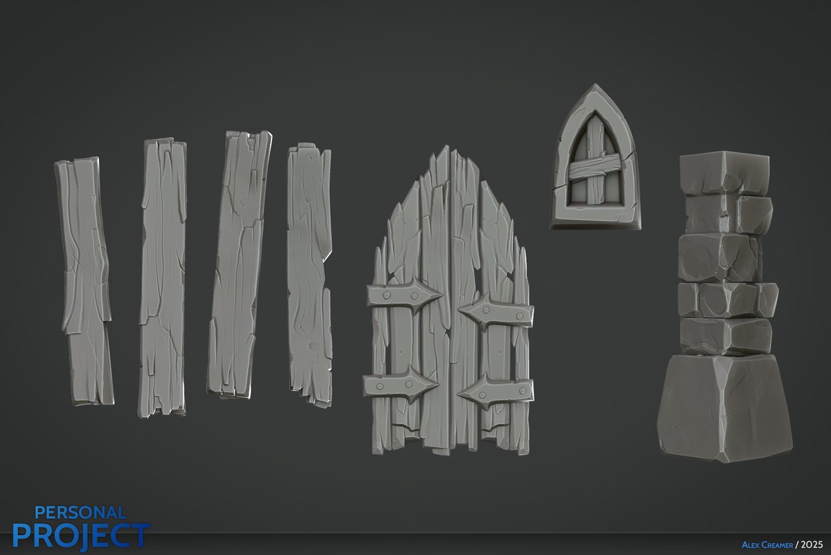 ItsAlexCreamer's tweet image. Stylized Mausoleum sculpted in Zbrush
Working on a stylized graveyard scene :)