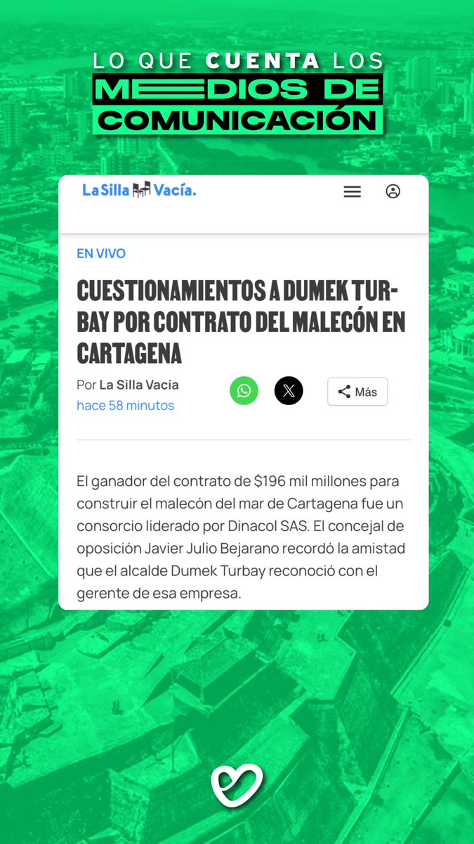 javierjuliob's tweet photo. Agradezco a los medios nacionales que están documentando nuestras denuncias de presunta corrupción @infobaecolombia @ELTIEMPO @lasillavacia En lo local ha sido muy difícil, la gran mayoría salvo unas excepciones, trabajan al servicio de @dumek_turbay tapando, tapando y tapando @Betocoralg @MovimientoMAIS @PactoCol @marthaperaltae