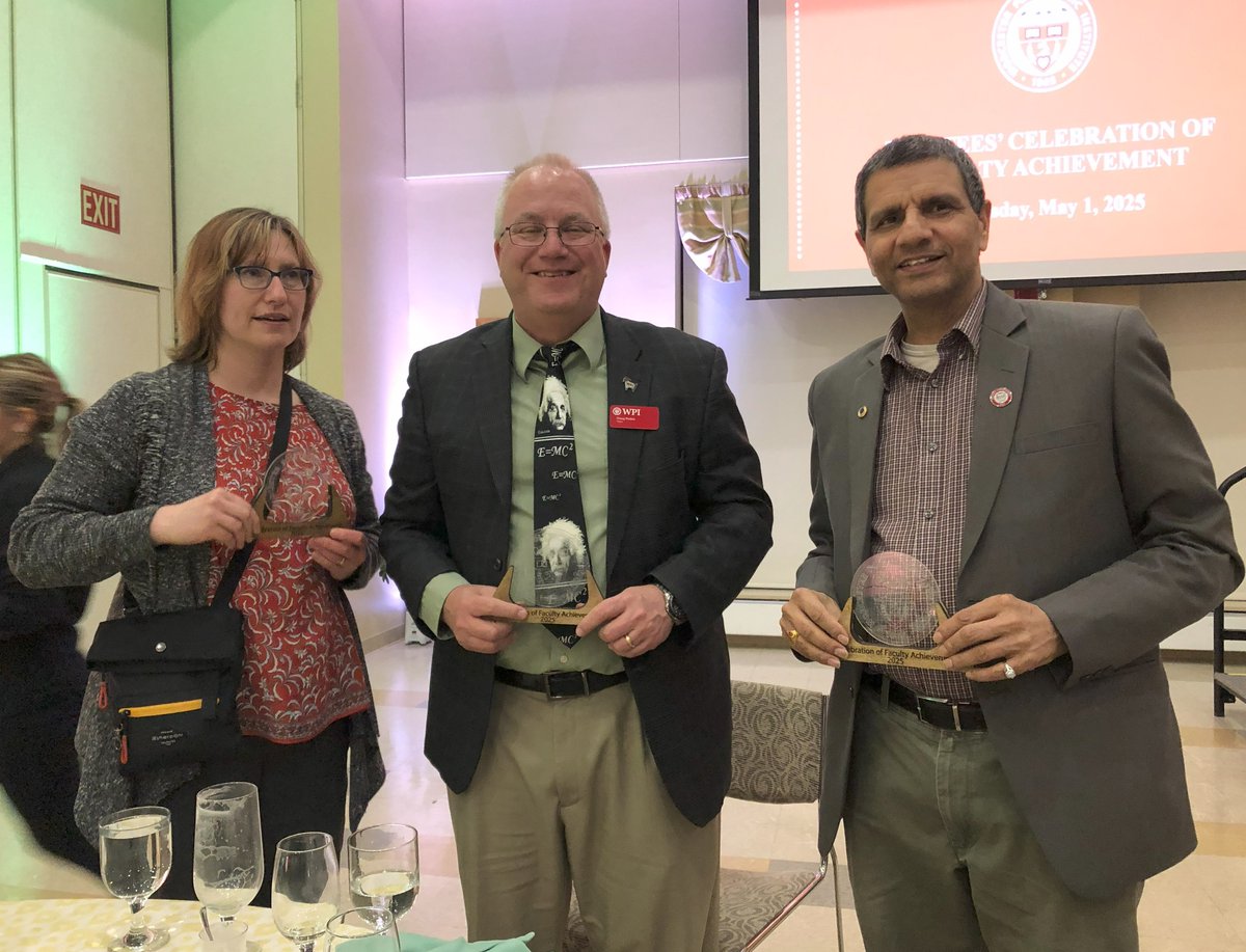 Congratulations to Professors Lyubov Titova, Doug Petkie and Rudra Kafle on  2024 Trustees’ Recognition of Faculty Achievement: wpi.edu/offices/presid…