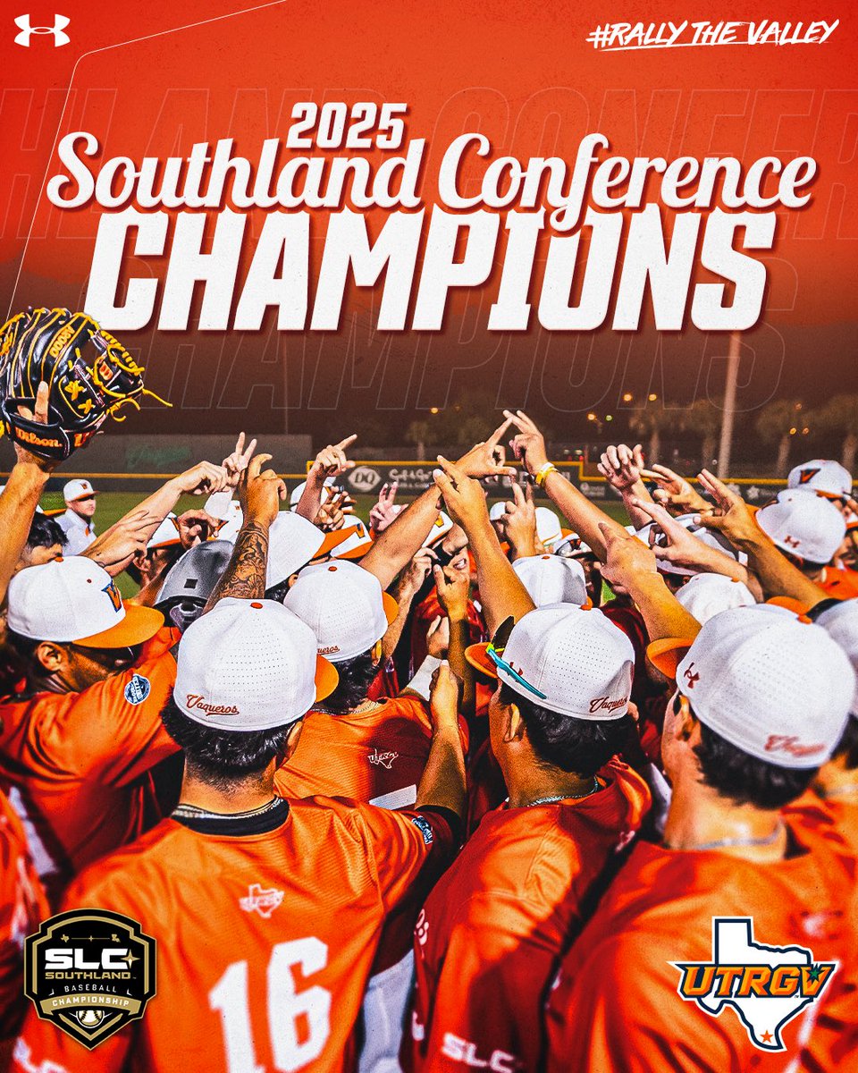 History! 🙌🏼✌🏼🙌🏼

So proud for Coach <a href="/Matlock_UTRGV/">Derek Matlock</a> &amp; <a href="/UTRGVBaseball/">UTRGV Baseball</a> - unbelievable accomplishment for a big time group of dudes! 

First Southland Conference Championship for <a href="/GoUTRGV/">UTRGV Athletics</a> and couldn’t be more proud!!!

Let’s show them next week how we #RallyTheValley! ✌🏼⚾️✌🏼