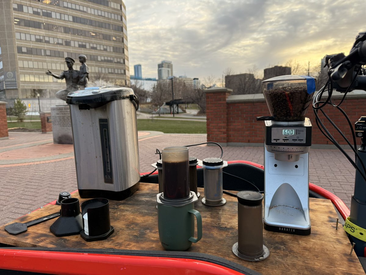 YEG Coffee Outside (@coffee_outside) on Twitter photo Hey, y’all wanna hang out tomorrow? The <a href="/handlebarista/">Handlebarista</a> is in! Bring your mugs, and your mug to Ezio Faraone Park tomorrow between 7 and 9 am for free freshly roasted coffee till the beans run out. Hey, y’all wanna hang out tomorrow? The <a href="/handlebarista/">Handlebarista</a> is in! Bring your mugs, and your mug to Ezio Faraone Park tomorrow between 7 and 9 am for free freshly roasted coffee till the beans run out.
