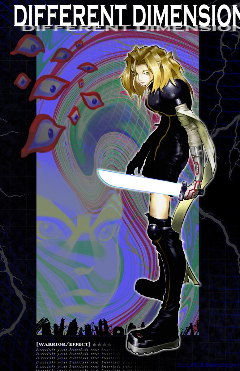 cuttlecore's tweet image. different dimension warrior lady