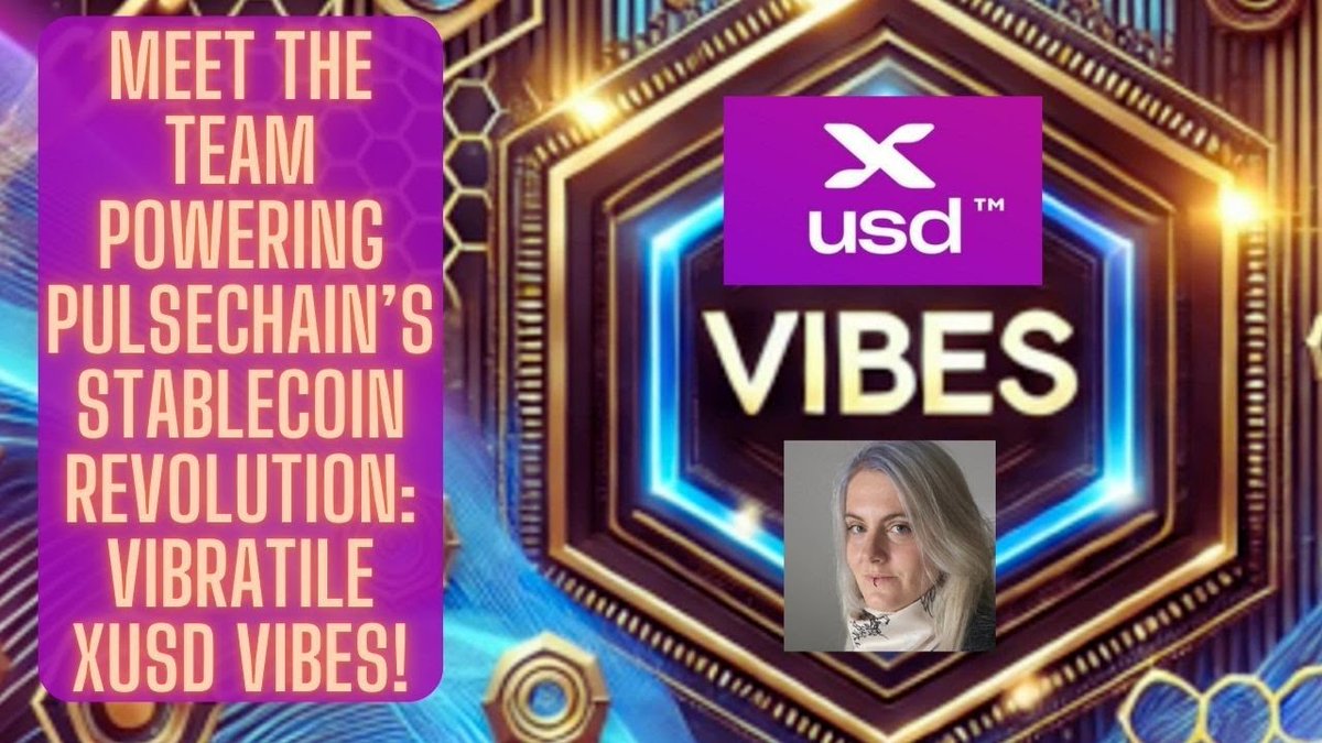 Meet The Team Powering PulseChain’s Stablecoin Revolution: Vibratile XUSD Vibes! 🥳🔥#PulseChain $PLS $XUSD <a href="/k_cattie/">Kotryna Weber</a> <a href="/Surfacing_8671/">Surfacing8671</a> <a href="/XUSD_X/">XUSD Vibratile Asset Official</a>
 
Watch LIVE in 6 hours at 3am EST! Showing on X!
youtube.com/live/RPITtF4Yw…

Brought to you by:

The Kryptonite Show
Discord I Rumble | X |
