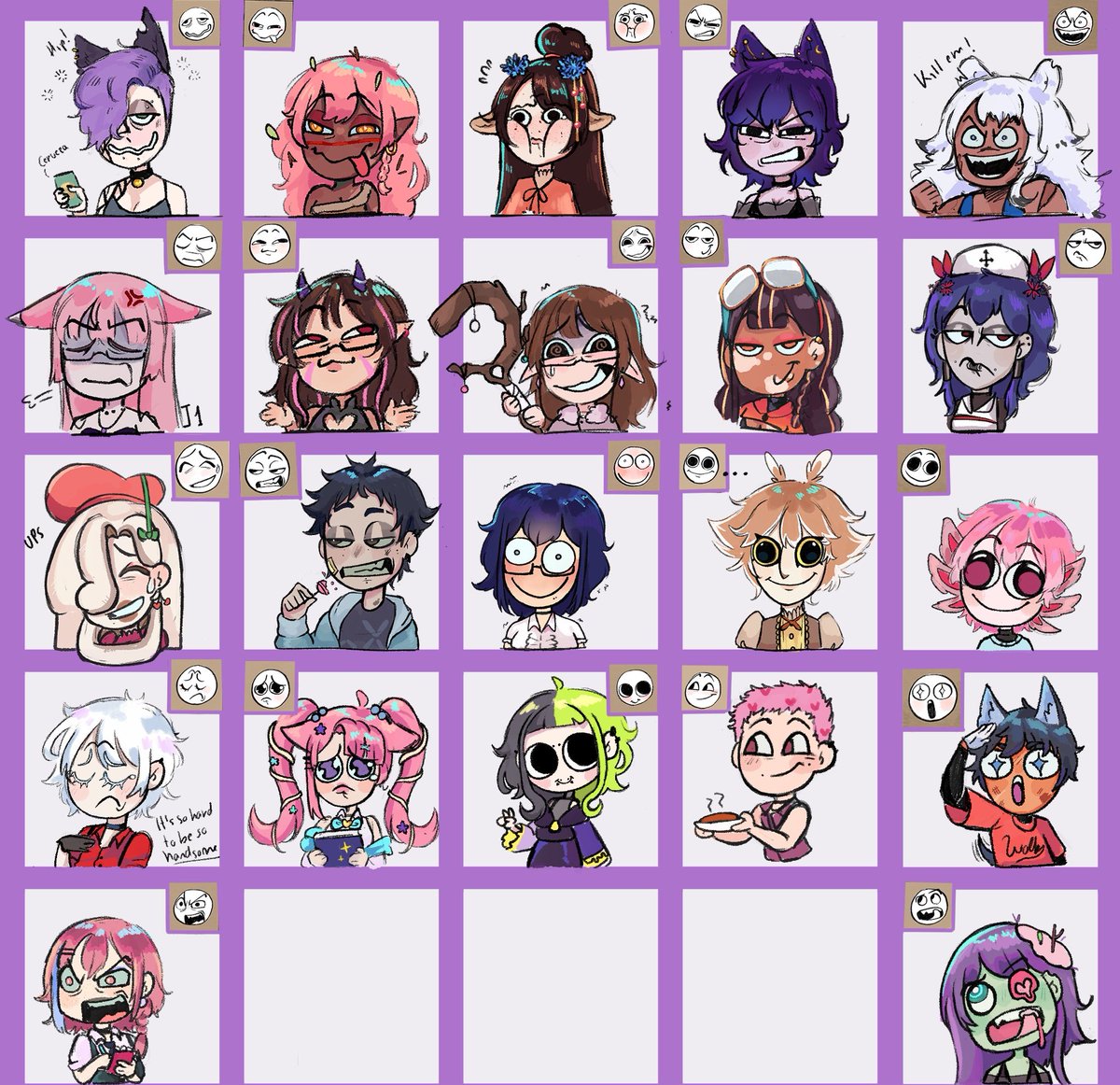 _xSilky_'s tweet photo. Some of my oc's with The Nirami emotion challenge! I tried so hard to make them Justice, and i had a great time! I Will make more I promise!!🩷🩷🩷🩷😩😩.
I Hope @oONiramiOo likes it as much as i do.🫶🏻🫶🏻
Here's the sheet too, so you can take a good look! https://t.co/X6t1XF5gR1