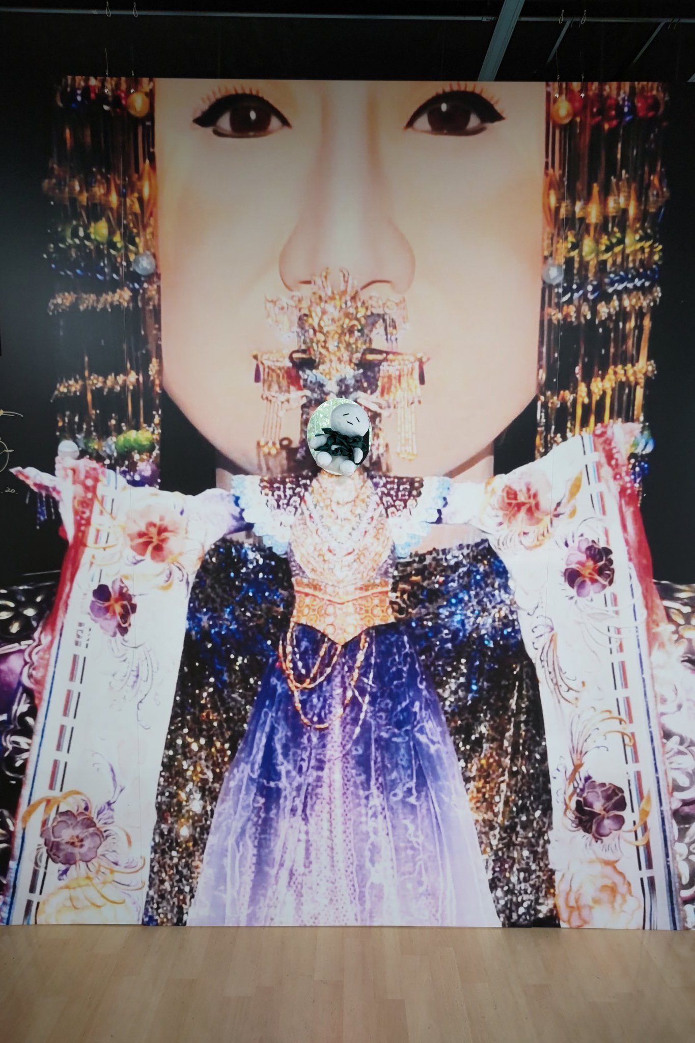 小林幸子 肖像画 M.Fujii 13/100 リトグラフ 額装 美術品No.2