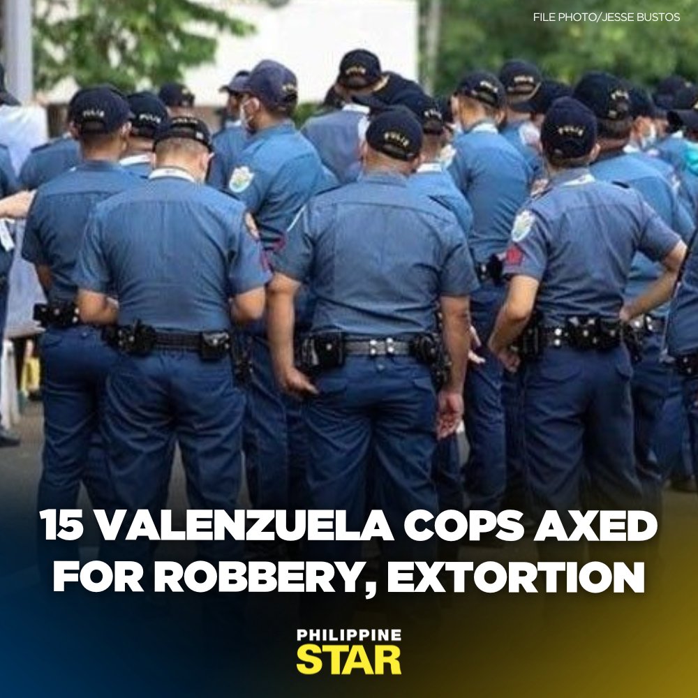Fifteen personnel of the Valenzuela City police, including the chief investigator, have been relieved from their posts for their alleged involvement in robbery-extortion. tinyurl.com/bdfzu57a