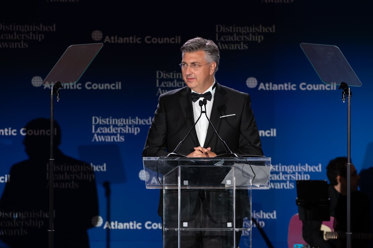 It is a great honor for me to receive the Distinguished Leadership Award from the Atlantic Council, which I see above all as a recognition of Croatia’s successes. Through every challenge, we have strived to lead our homeland in a safe direction and make it more developed and