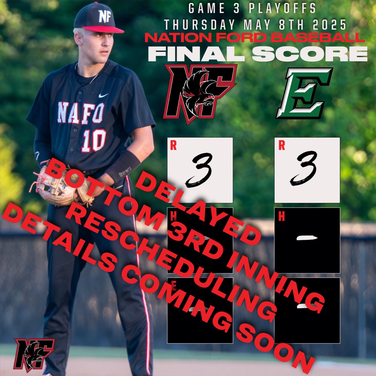 Varsity Baseball 
Delayed 

#GoFalcons