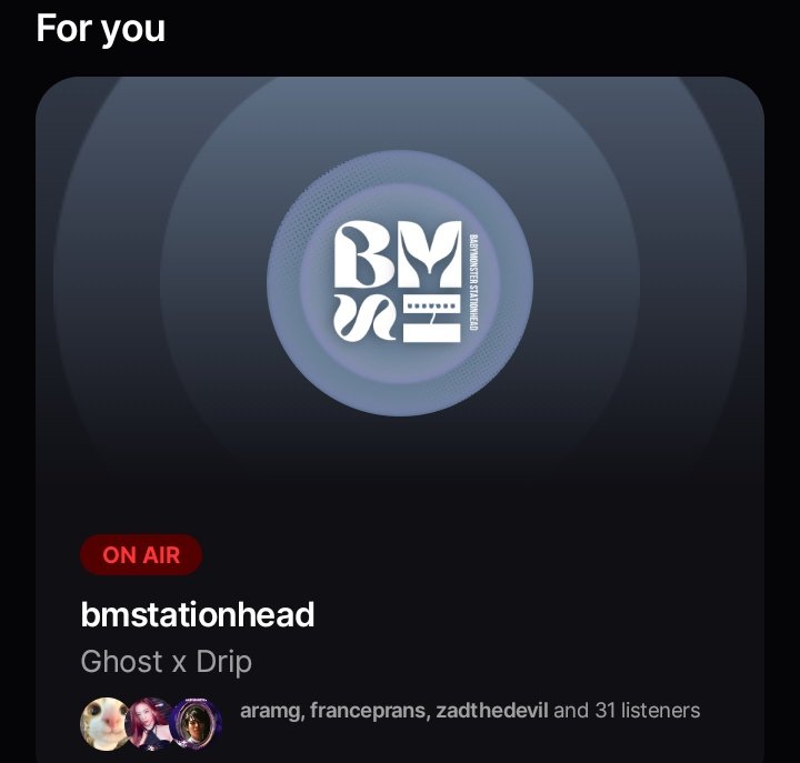 [📢] MONSTIEZ! Come by to <a href="/STATIONHEAD/">STATIONHEAD</a> because we are now playing 'Ghost x DRIP'

📻: stationhead.com/bmstationhead

#BABYMONSTER <a href="/YGBABYMONSTER_/">BABYMONSTER</a>