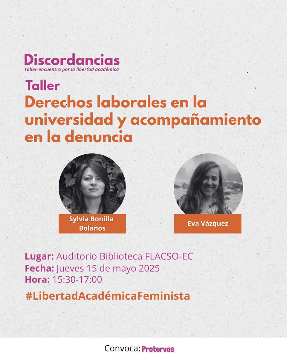 Hablamos poco de la importancia de acompañar denuncias, sostenerlas sin dejar solas a las compañeras y de cómo apoderarnos de nuestros derechos laborales. <a href="/sylviabonillab/">sylvia bonilla bolaños ☭</a>, abogada laboralista, y Eva Vázquez, acompañante, nos ofrecen este taller para fortalecernos en colectivo.