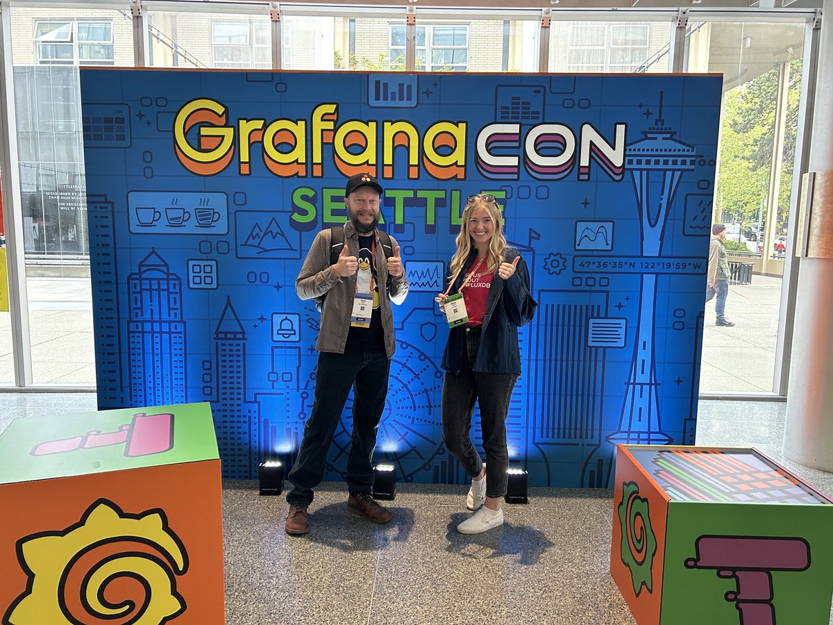 InfluxDB's tweet image. 🎉 That’s a wrap on #GrafanaCON! 

The InfluxData team had a blast connecting with the community and digging into all things InfluxDB, time series data, and building with the TIG stack. 

💥 We’re also excited that #InfluxDB 3 Core is in GA! If you caught our main stage session,…