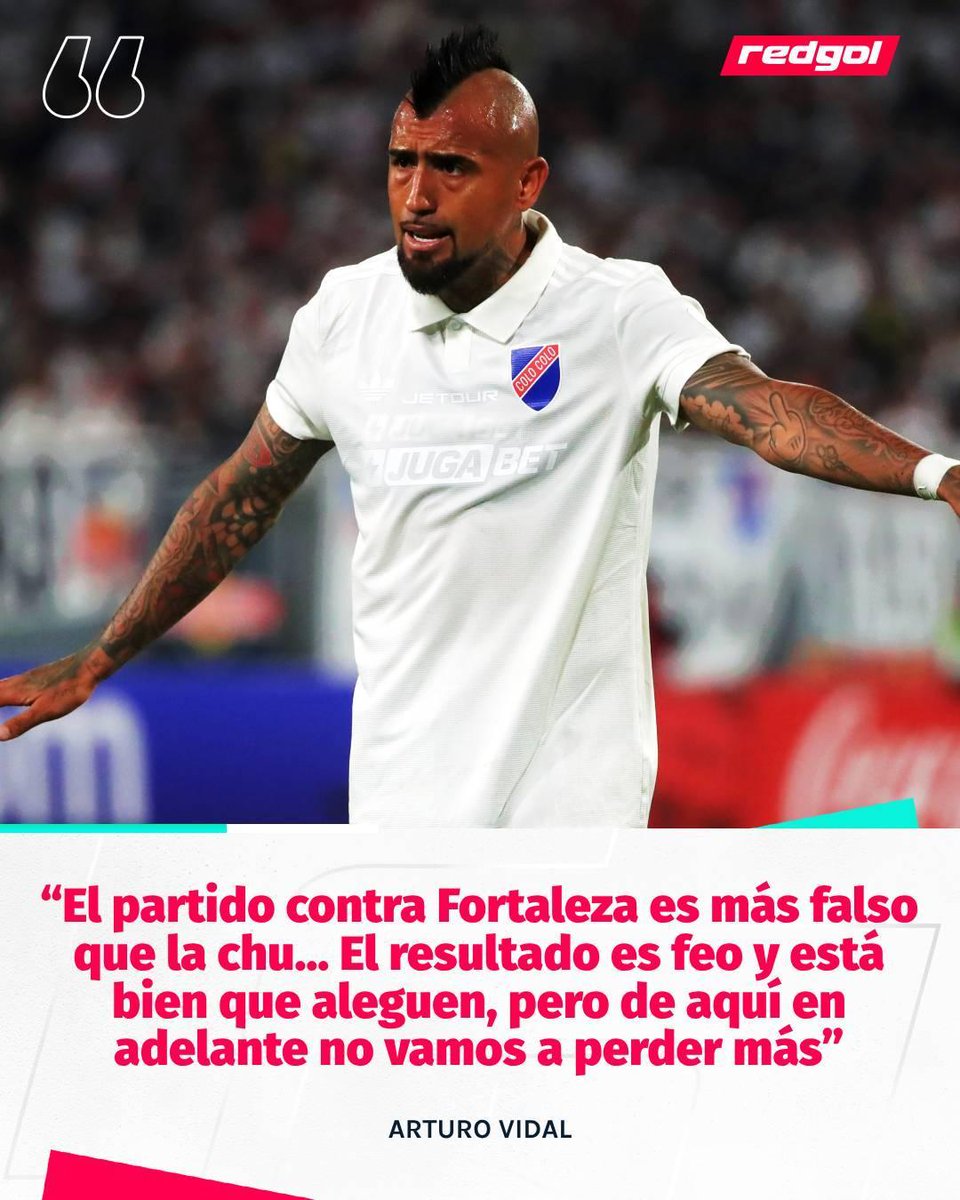 ¡Otra promesa del King! 👀

Vidal respondió molesto en Kick ante una consulta sobre la capitanía. 

"Por qué preguntan tanto por la jineta… El capitán de Colo Colo es Pavez. A nosotros nos interesa salir campeones. No entiendo por qué le dan tanto con la capitanía", manifestó.