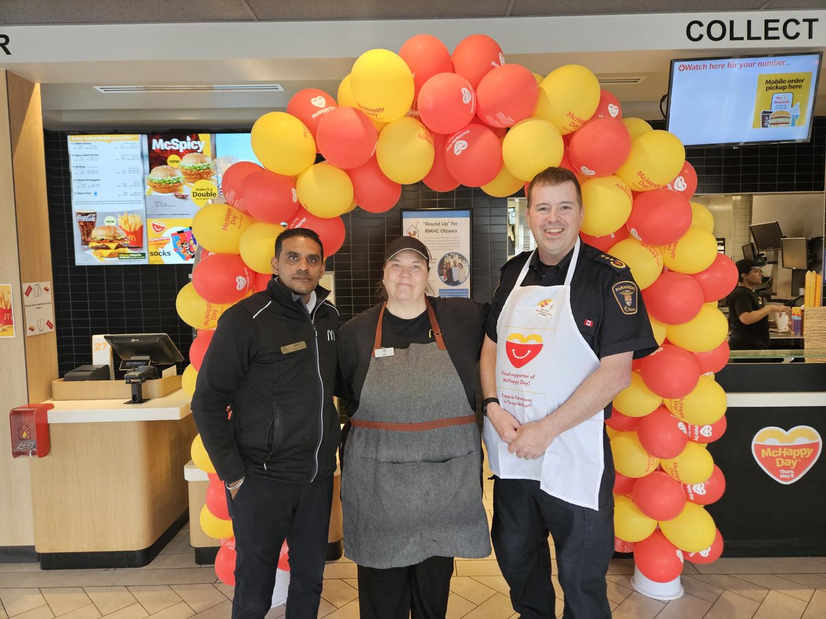 Aujourd’hui, c’était le #GrandMcDon au profit de l’Œuvre des Manoirs Ronald McDonald.  Nous avons eu du bon temps en supportant cette bonne cause dans les restaurants McDonalds d’Ottawa.