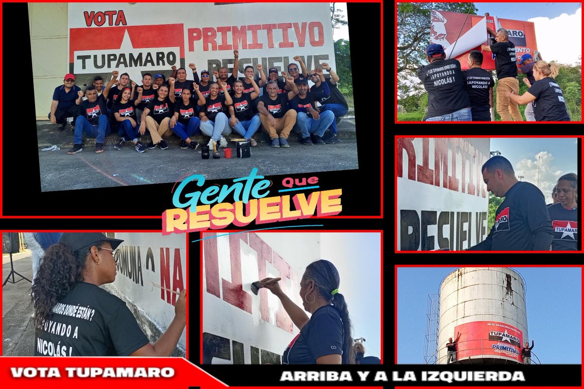 Desde el Mnpio Papelón la Militancia TUPAMARO y la D.R de Portuguesa, en compañía de nuestra candidata a la Asamblea Nacional Rosmary Carrasco. realizan pinta de mural y pega de afiches en apoyo al candidato a la Gobernación <a href="/Primitivo_Ceden/">Primitivo_Cedeno</a>. 

#VotaTupamaro

<a href="/NicolasMaduro/">Nicolás Maduro</a>