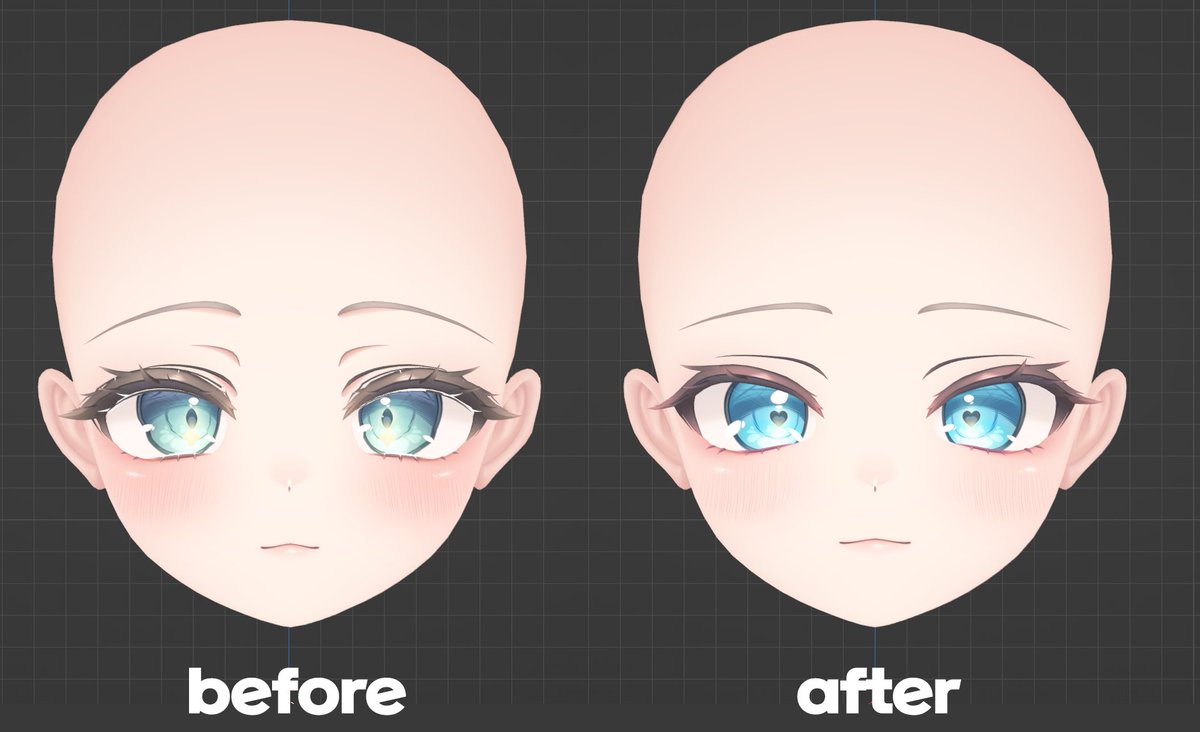 성형 끝!
이제 얼굴/렌즈 리텍 시작! #WIP