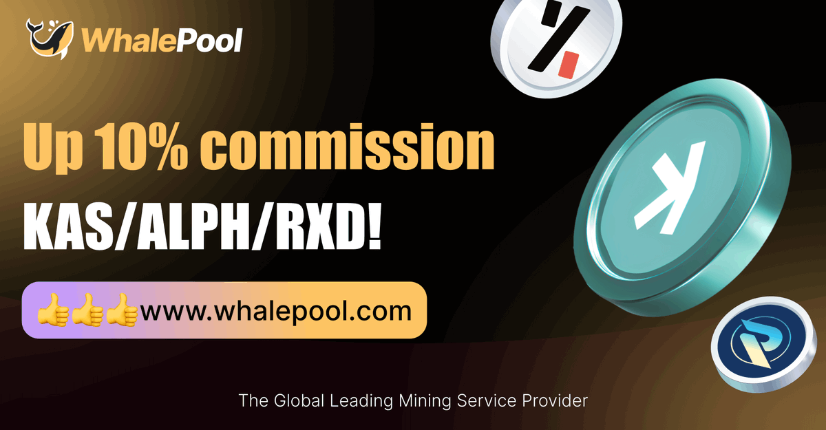WhalePool (@whalepool_com) on Twitter photo 🔥Join WhalePool and earn high rebates by inviting your friends!
🎁Use the【WHALEPOOL】 code to buy $KAS miners and enjoy exclusive discounts
🎊Learn more:
whalepool.com/mining/referral
whalepool.com/mining/miners
<a href="/KaspaCurrency/">Kaspa</a> <a href="/FundingKaspa/">KaspaFunding</a> <a href="/DailyKaspa/">Kaspa Daily</a> #POW #miningpool #L1 🔥Join WhalePool and earn high rebates by inviting your friends!
🎁Use the【WHALEPOOL】 code to buy $KAS miners and enjoy exclusive discounts
🎊Learn more:
whalepool.com/mining/referral
whalepool.com/mining/miners
<a href="/KaspaCurrency/">Kaspa</a> <a href="/FundingKaspa/">KaspaFunding</a> <a href="/DailyKaspa/">Kaspa Daily</a> #POW #miningpool #L1