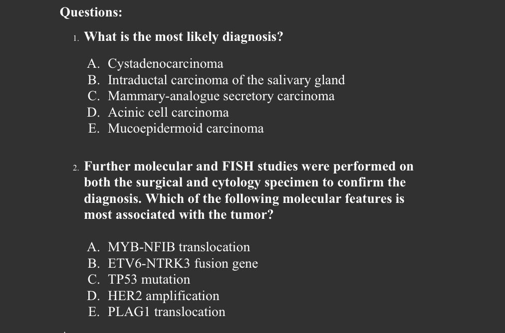 Judy (Qiuying) Shi, MD. (@judyshi8) on Twitter photo “Papanicolaou case of the month” is featured for particular cytopathology case for education. Case of March 2025 posted an interest case. What is your diagnosis? Answer at papsociety.com/cotm25/cotmmar… <a href="/PapSociety/">Papanicolaou Society</a> <a href="/aakasharmand/">Zubair Baloch</a> <a href="/Baskotacytopath/">Swikrity U Baskota,MD, FCAP</a> <a href="/PoonamVohra3/">Poonam Vohra MD</a> <a href="/GokozanMD/">Hamza Numan Gokozan</a> “Papanicolaou case of the month” is featured for particular cytopathology case for education. Case of March 2025 posted an interest case. What is your diagnosis? Answer at papsociety.com/cotm25/cotmmar… <a href="/PapSociety/">Papanicolaou Society</a> <a href="/aakasharmand/">Zubair Baloch</a> <a href="/Baskotacytopath/">Swikrity U Baskota,MD, FCAP</a> <a href="/PoonamVohra3/">Poonam Vohra MD</a> <a href="/GokozanMD/">Hamza Numan Gokozan</a>