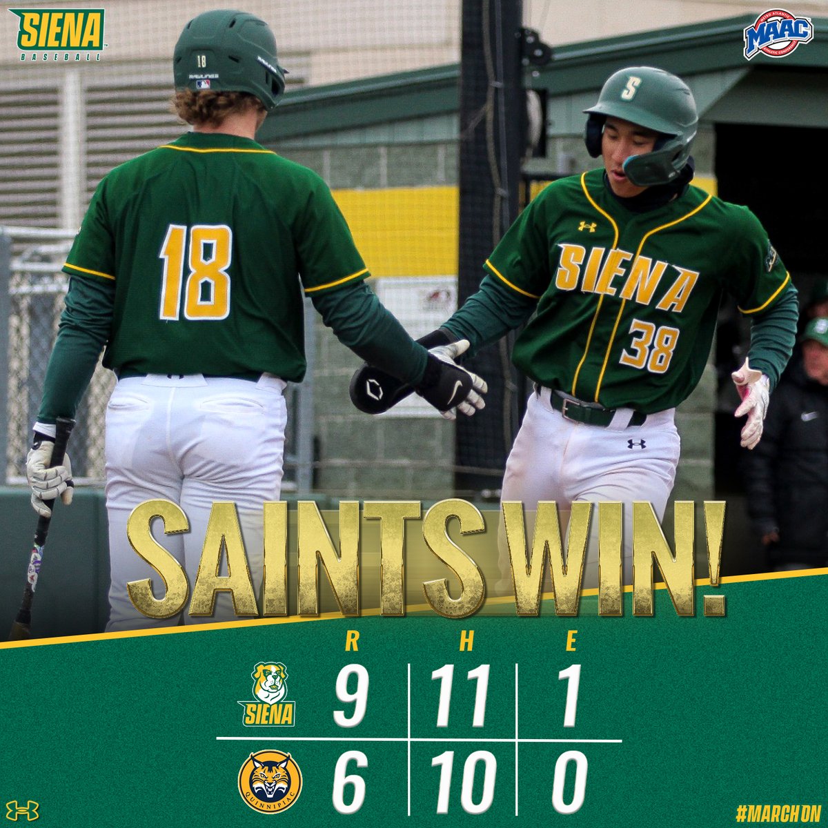 A huge rally late to take Game ✌️

#MarchOn x #SienaSaints