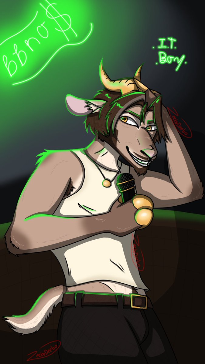 ZeeboDeebo's tweet photo. Tried a slightly new rendering style for this bbno$ art contest, not sure how I feel about it yet! #bbno$ #furry #art #digitalart #DoHashtagsEvenWork https://t.co/J22ZZ7xTZe