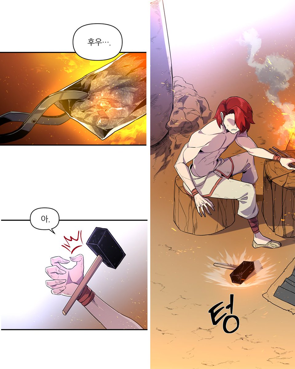 [ 웹툰 | 가야금바다상 <철의 의지 - 가야의 대장장이> ]
멸망한 가야의 생존자, 대장장이 '화' 🔥
나라를 지키지 못했다는 사실에 아픔을 가지고 있지만
자신을 거두어 준 마을 촌장 '탄바 할아버지'의
위로를 통해 용기를 얻게 됩니다.

blog.naver.com/gnm999/2238513…