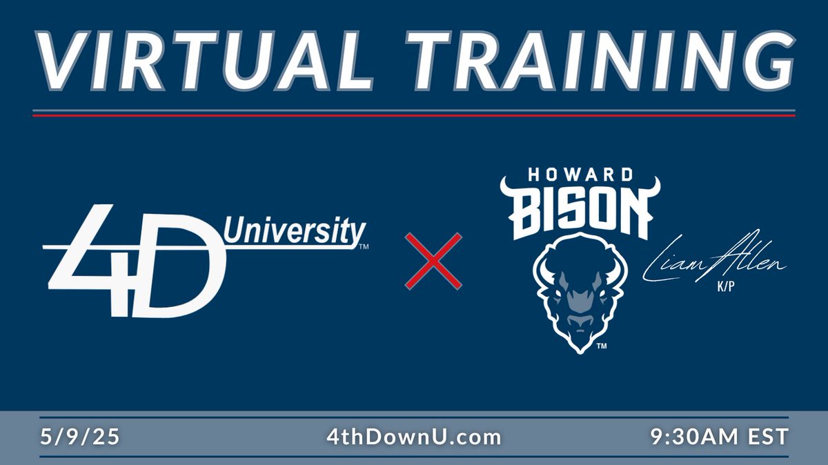 4th Down University™️ (@4thdownu) on Twitter photo We kick tomorrow off w/ a virtual lesson! Welcoming @realliamcb, former <a href="/BokeyFootball/">Bokey Football</a> & future @HUBisonFootball K/P! #HUYouKnow We kick tomorrow off w/ a virtual lesson! Welcoming @realliamcb, former <a href="/BokeyFootball/">Bokey Football</a> & future @HUBisonFootball K/P! #HUYouKnow
