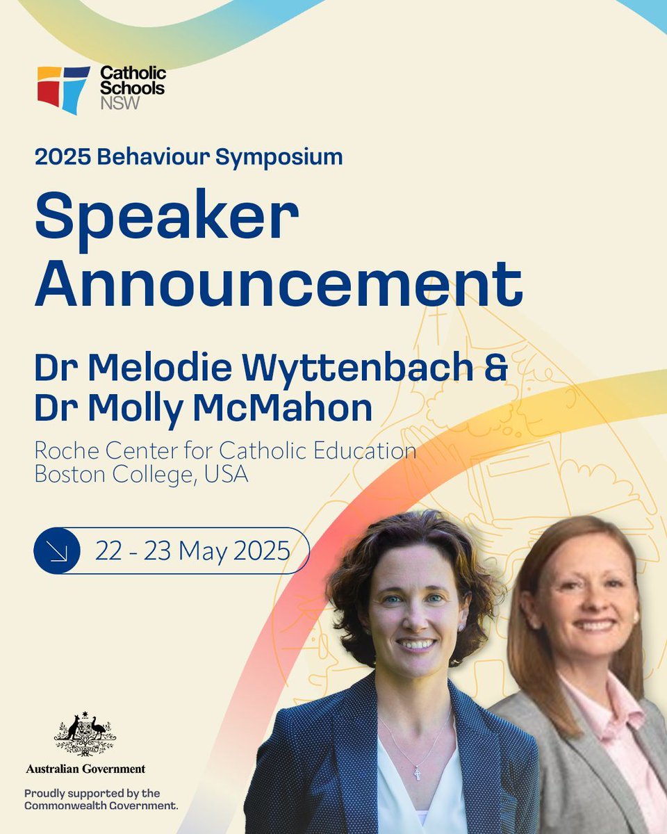 Keynote Speaker announcement!
 
Don't miss Dr Melodie Wyttenbach (Executive Director of the Roche Center for Catholic Education, Boston College – USA) and Dr Molly McMahon (Director of Leadership Programs of the Roche Center for Catholic Education, Boston College - USA) at the