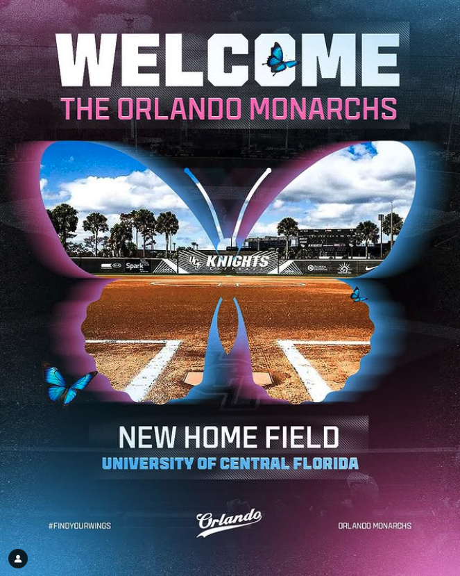 itsBrysonTurner's tweet photo. Professional softball is coming to Orlando in 2025. 

The former Texas Monarchs will be moving to the #UCF Softball Complex for the 2025 @wprofastpitch season and become the Orlando Monarchs, the team announced on its Instagram page. https://t.co/M8WMzUcGvz