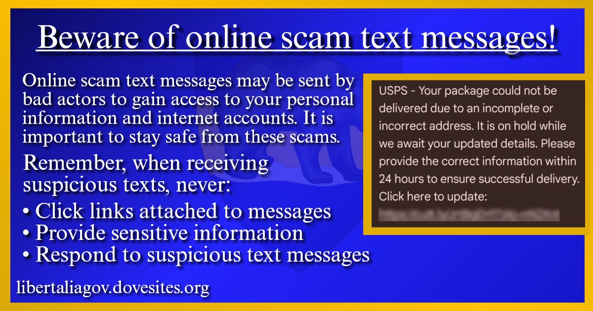 Beware of scam texts, and know what to do when you receive them!  #micronation #micronations #ScamWarning