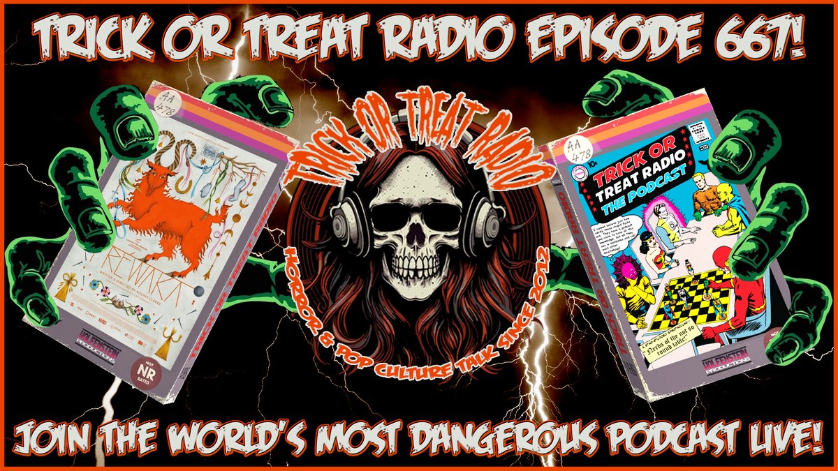 Episode 667 of Trick or Treat Radio is live! We are discussing #Frewaka from <a href="/AislinnClarke/">Aislinn Clarke</a> <a href="/doublebandfilms/">DoubleBand Films</a> <a href="/ScreenIreland/">Screen Ireland</a> <a href="/WildCardDistrib/">Wildcard Distribution</a> <a href="/Shudder/">Shudder</a> <a href="/Die_Hexen/">D I E H E X E N</a> #FolkHorror #IrishFolklore #NaSidhe
 
trickortreatradio.com/watch-live