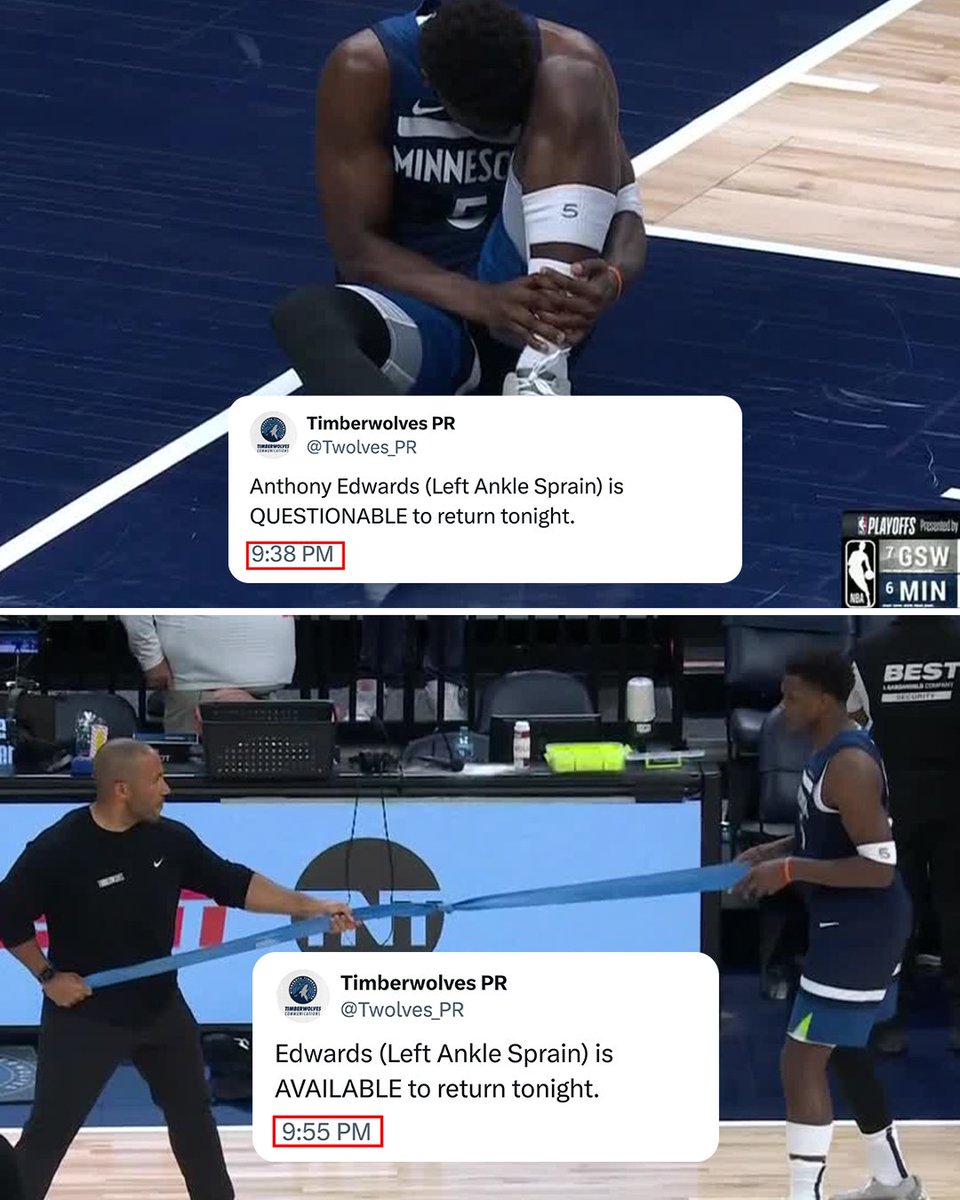 Ant returned in the second half after spraining his ankle in the 2nd quarter 👏