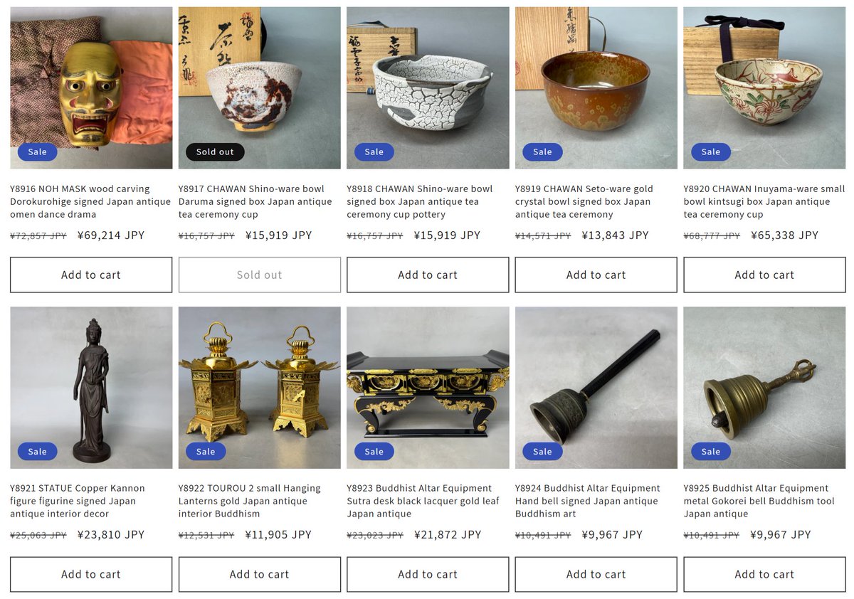 hareitiba's tweet photo. New Arrivals!! May 8, 2025
We list every week the antiques we find in the Japanese market. Please bookmark it and check back regularly. Hope you find your favorite! Enjoy Japanese antiques!
#japaneseantique #nohmask #mask #hangingscroll #aroma #bowl https://t.co/h0zTflfKJg