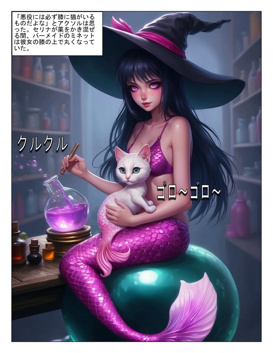 The Axolotl Familiar #manga is now in Japanese!
🧜‍♀️✨使い魔アクソル：日本語版公開中！
セリナは人魚で魔女見習い、そして邪悪な海の魔女の娘。彼女の使い魔アクソルは、魔法が使えるしゃべるウーパールーパー！
📖 読む →
globalcomix.com/read/5a1d05aa-…
#MerMay #人魚 #ファンタジー #マンガ #漫画