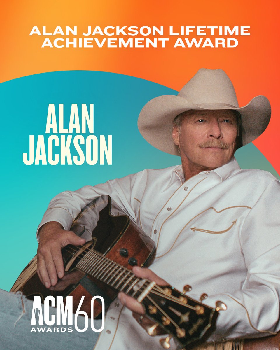 ACM Awards (@acmawards) on Twitter photo Country Music wouldn't be the same without <a href="/OfficialJackson/">Alan Jackson</a>, and we're proud to honor him with our first-ever Alan Jackson Lifetime Achievement Award! #ACMawards Country Music wouldn't be the same without <a href="/OfficialJackson/">Alan Jackson</a>, and we're proud to honor him with our first-ever Alan Jackson Lifetime Achievement Award! #ACMawards