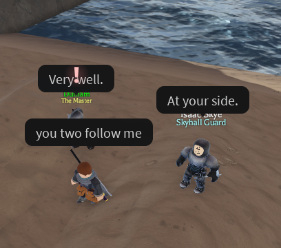 _ArcaneOdyssey's tweet photo. Immersion, quality of life, and new features will be a huge part of Arcane Odyssey's Full Release update

Here's a look at some new things added recently:
- Crew commands: have your crew follow you, carry objects, fight with you, and more
- Climbing Gear: lets you hook onto distant walls and swing, use stamina more efficiently when climbing, and attach your following crew to you by ropes when climbing

#AOFullRelease #RobloxDev #Roblox
