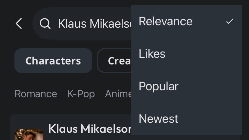 莉安娜 (@_brosenpai) on Twitter photo .<a href="/character_ai/">Character.AI</a> finally has search filter of relevance/likes/popular/newest😤. Im so mad the search results didnt show all result before this because too many .<a href="/character_ai/">Character.AI</a> finally has search filter of relevance/likes/popular/newest😤. Im so mad the search results didnt show all result before this because too many