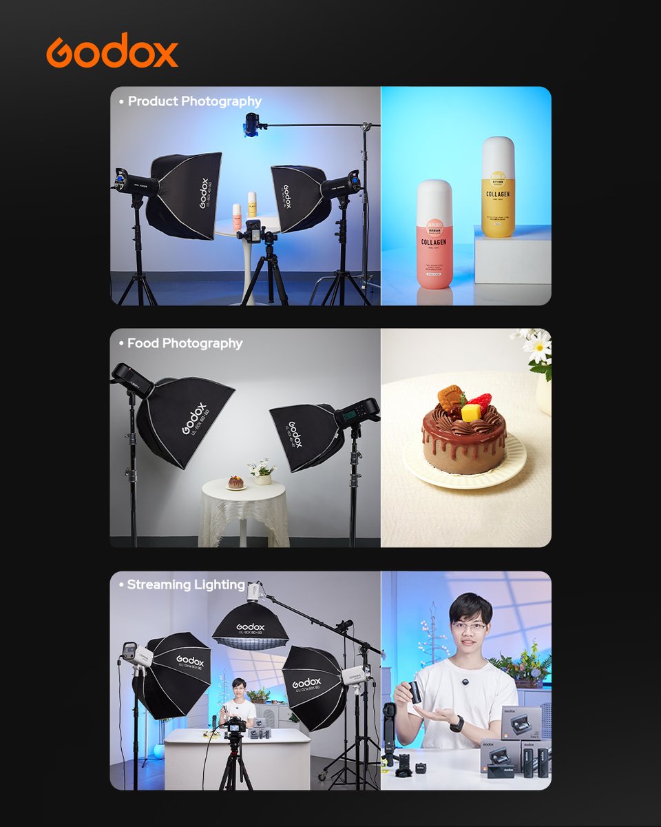GodoxGlobal's tweet image. ✨ Godox UL-Series Softbox
Flexible, portable lighting for creators!
⚡️Multiple sizes (30cm-180cm)
⚡️Quick umbrella setup
⚡️Pro light shaping &amp;amp; compact design
⚙️Bowens mount &amp;amp; broad compatibility

👉learn more at: godox.com/product-d/UL-S… 

#Godox #Lighting #Softbox #photography