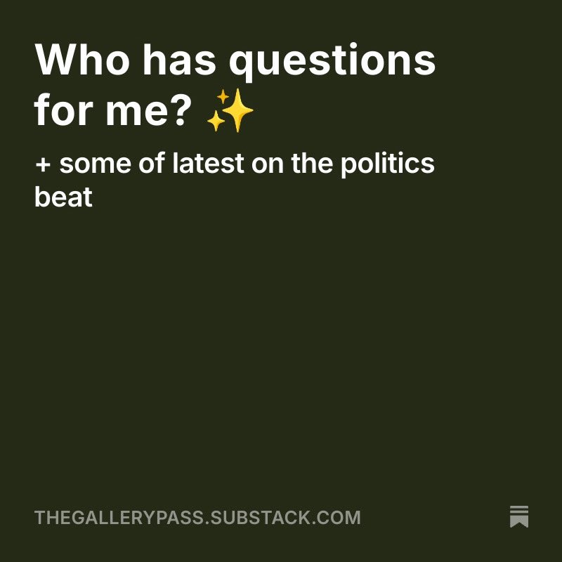 new newsletter just dropped! find it in your inboxes and/or right here: 

thegallerypass.substack.com/p/who-has-ques…
