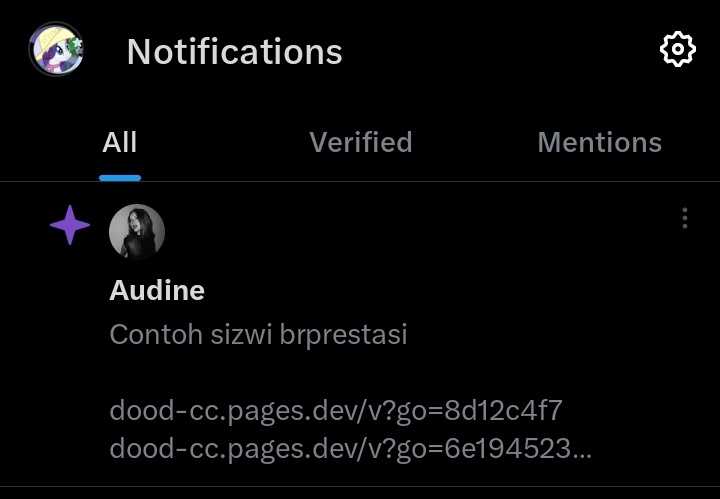 padahal gue selalu block2in kenapa malah muncul di notif anjrot ga bener ni x