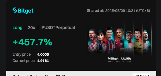 tradingwin_ai's tweet photo. 💰 +457.7% on $IP!  This isn't just a lucky trade.

Our platform https://t.co/DwGPRnhMkI's $IP Long signal was powered by strong Spot & Futures Funds Net Inflow, plus rising Open Interest.

We see the money moving BEFORE the price pumps. Get the edge!  Follow us and get high win-rate signals!

#CryptoTrading #FundsFlow #IP #TradingSignals #DataDrivenTrading