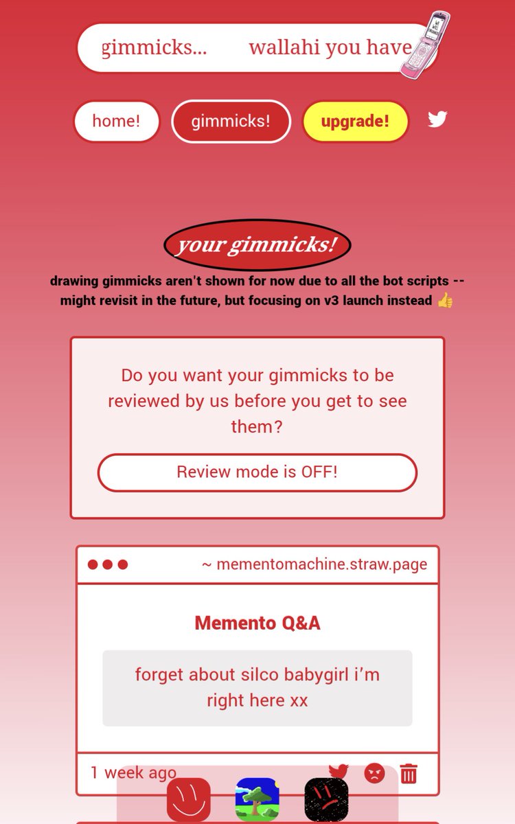 MementoMachine's tweet image. //- It's been a hot second 💔-//

mementomachine.straw.page